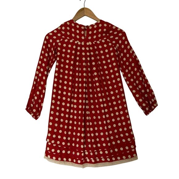 Monnalisa Dress Girls Sz 10Y Polka Dot Pleated Trapeze Style - Picture 2 of 12